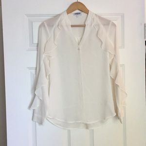Express ruffle sleeve blouse